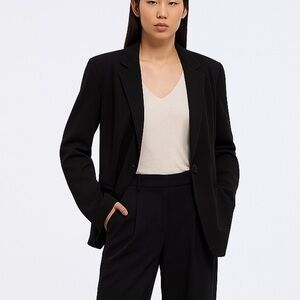 Helmut Lang Black Blazer with Structured Shoulders | Size M